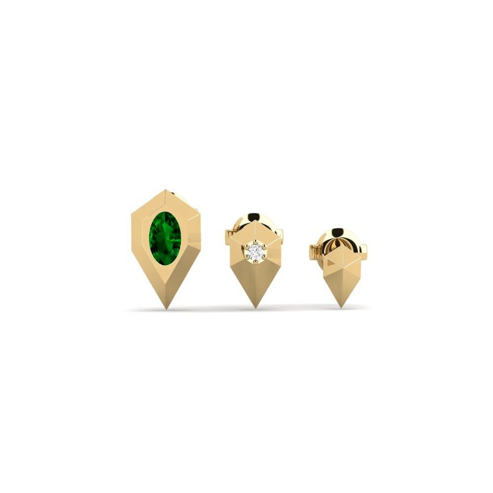 Zircone Verde Orecchino da donna Komadugu - SET