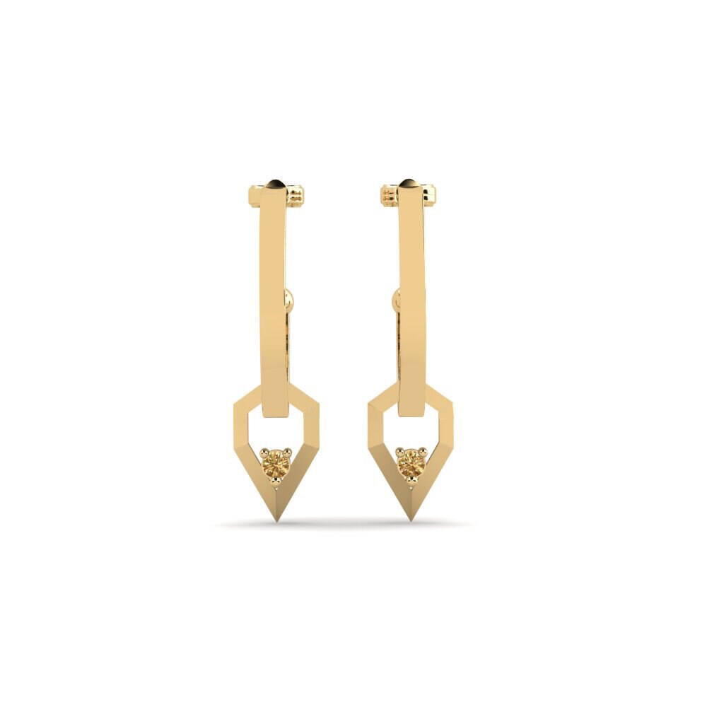 Brown Diamond Women's Earring Komatidete