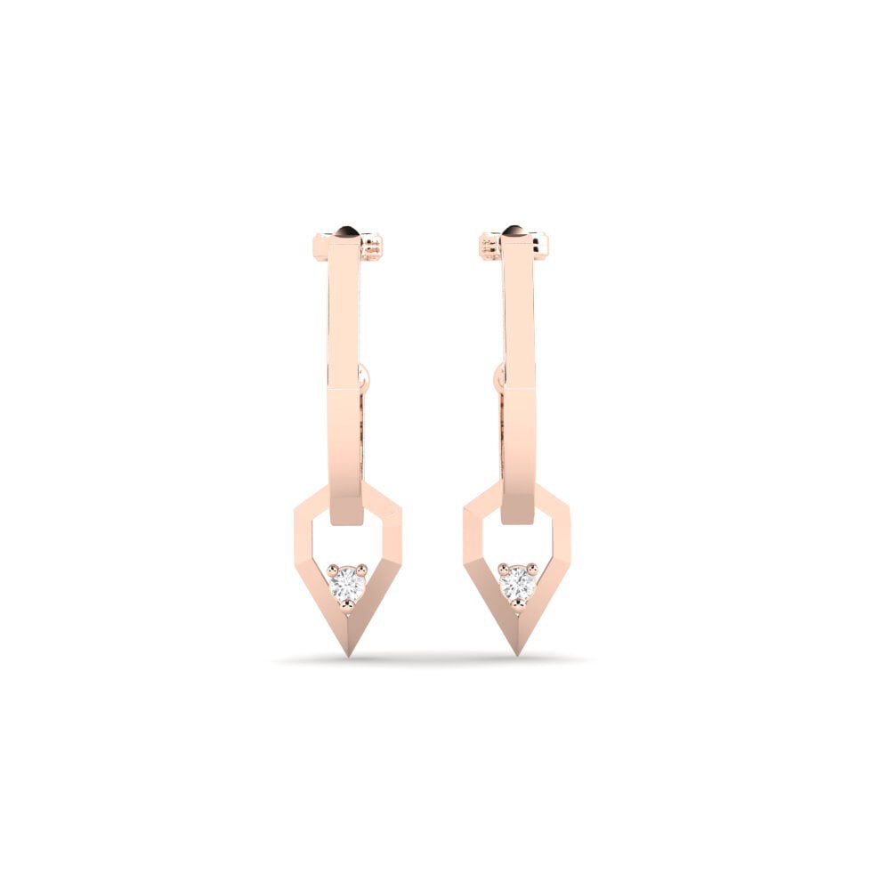 9ct Rose Gold Women's Earring Komatidete