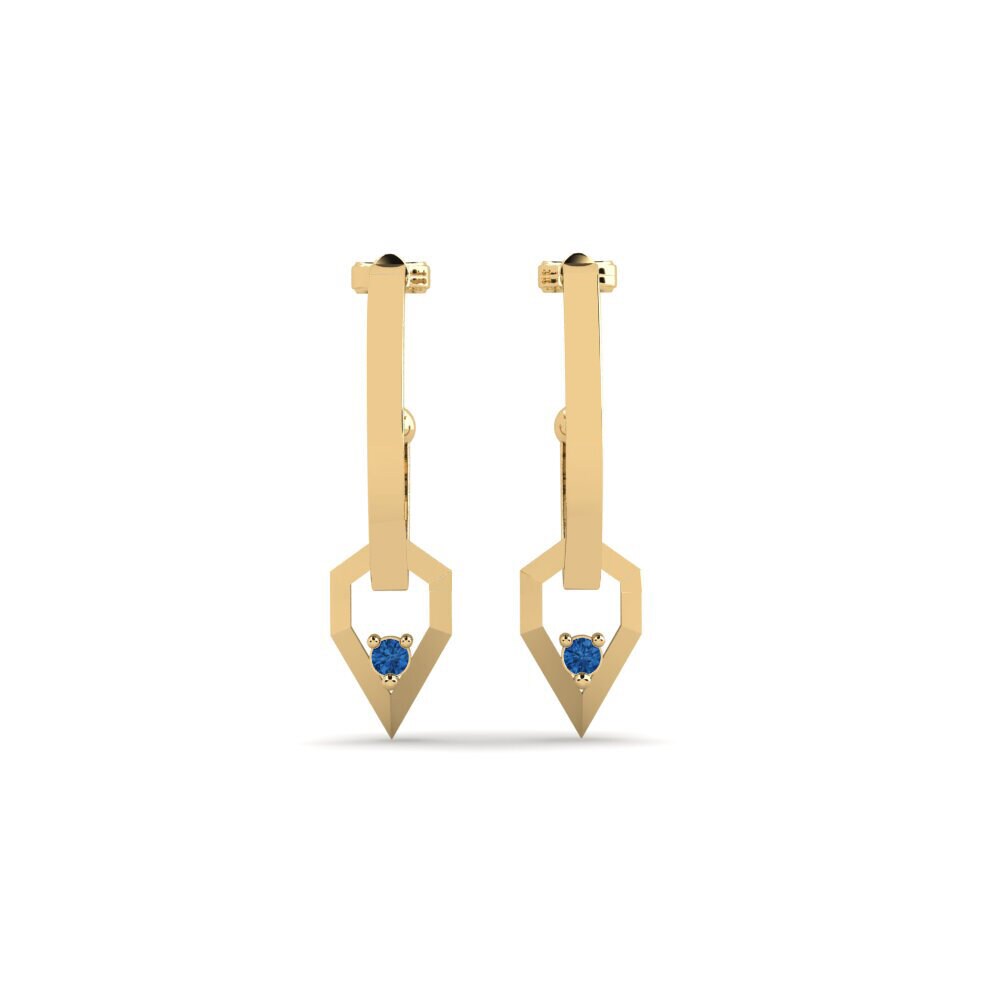 Dark Blue Zirconia Women's Earring Komatidete
