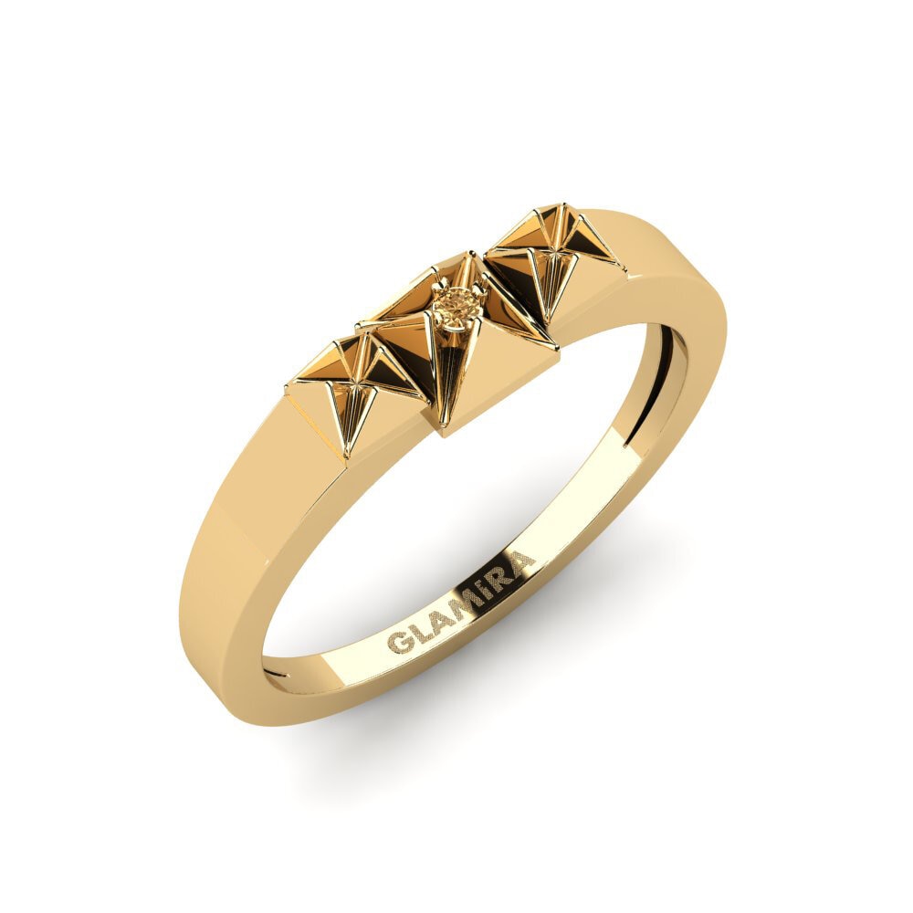 Brown Diamond Pinky Ring Kuchu