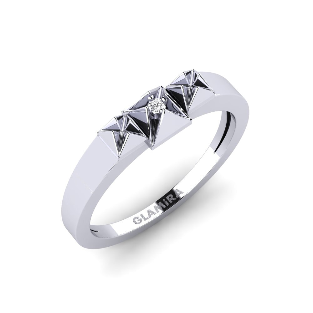 14ct White Gold Pinky Ring Kuchu