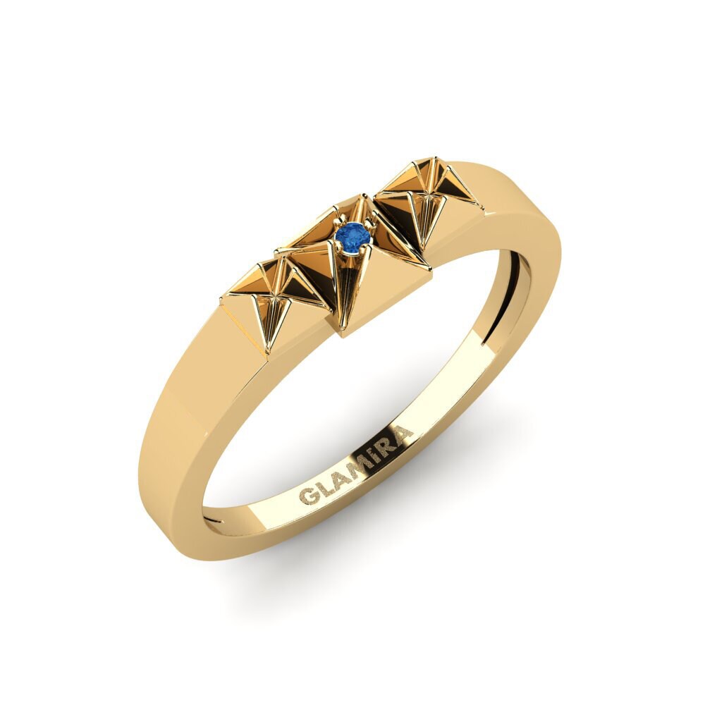 Dark Blue Zirconia Pinky Ring Kuchu