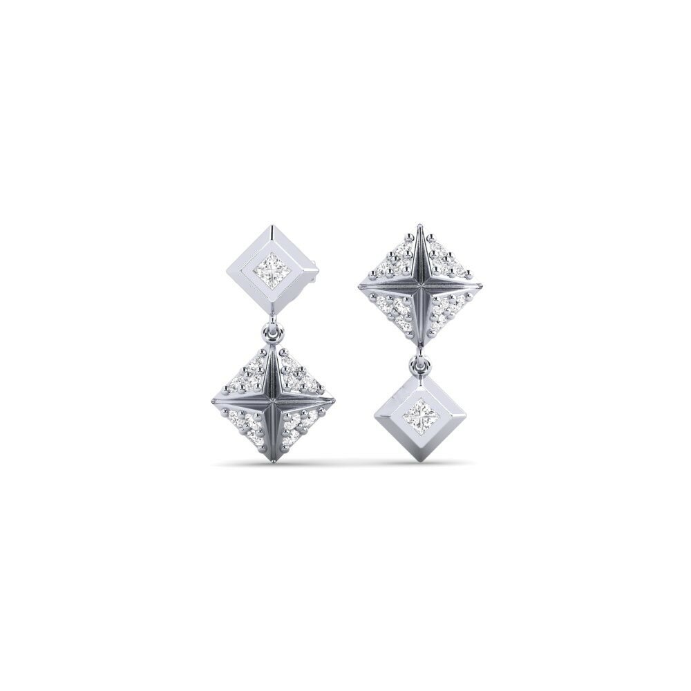 9ct White Gold Women's Earring Kulma