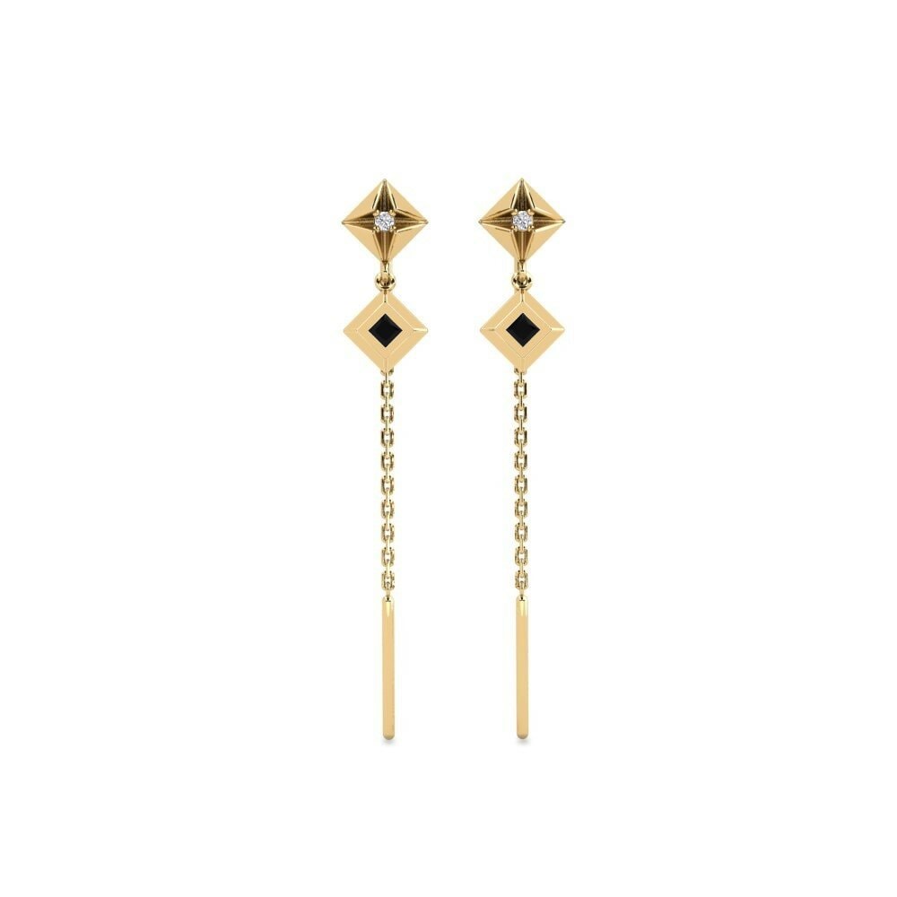 Black Diamond Women's Earring Kusurwoyi