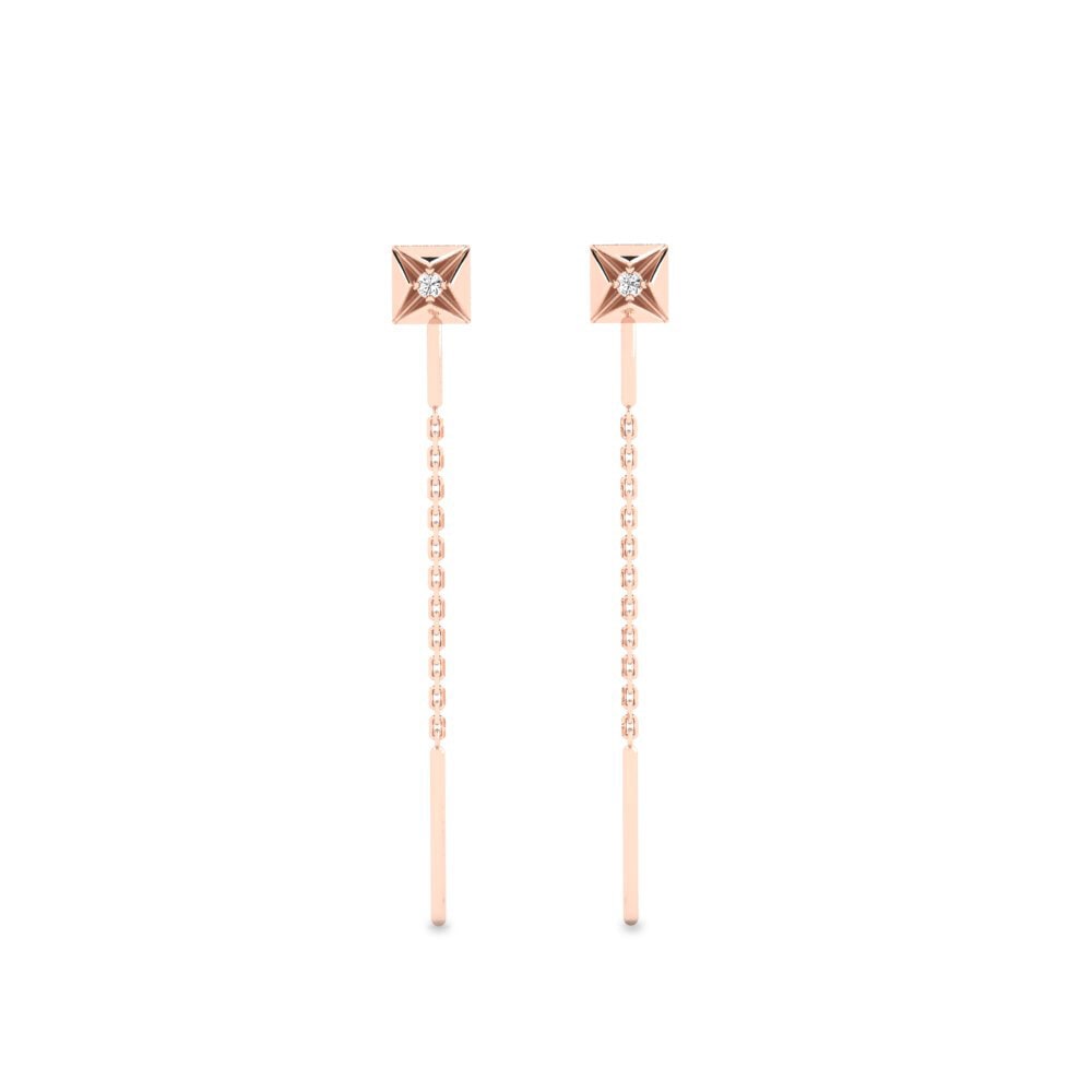 9ct Rose Gold Women's Earring Kutak