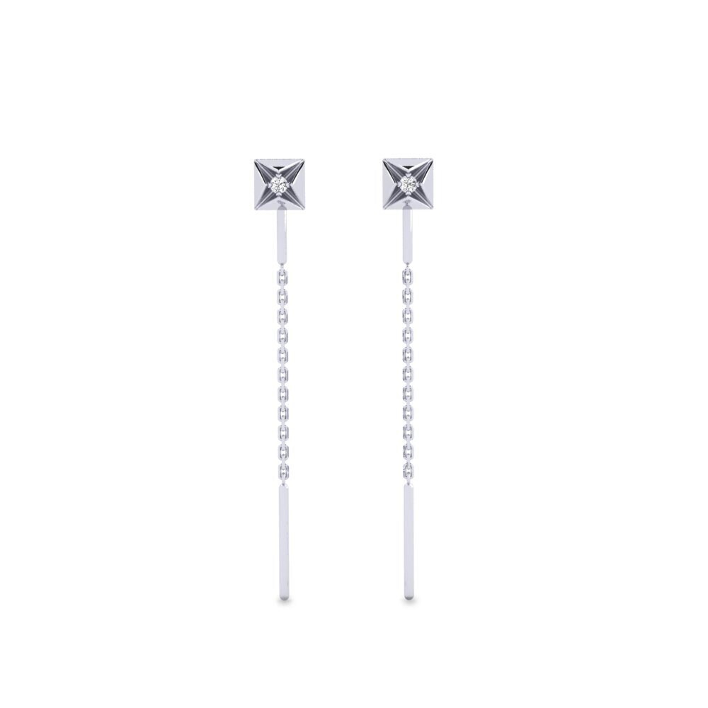 9ct White Gold Women's Earring Kutak