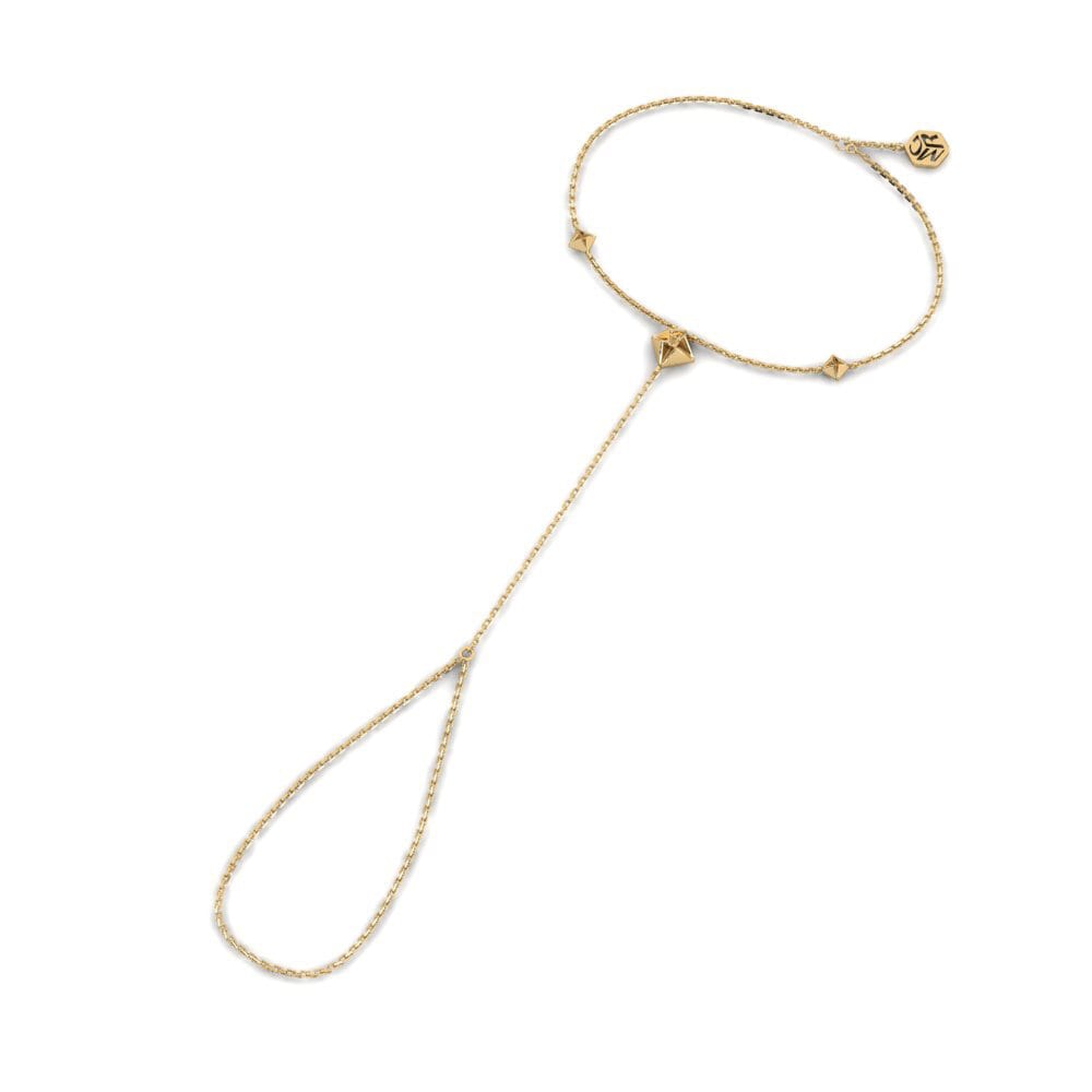 Brown Diamond Women's Finger Bracelets Kvadrangula