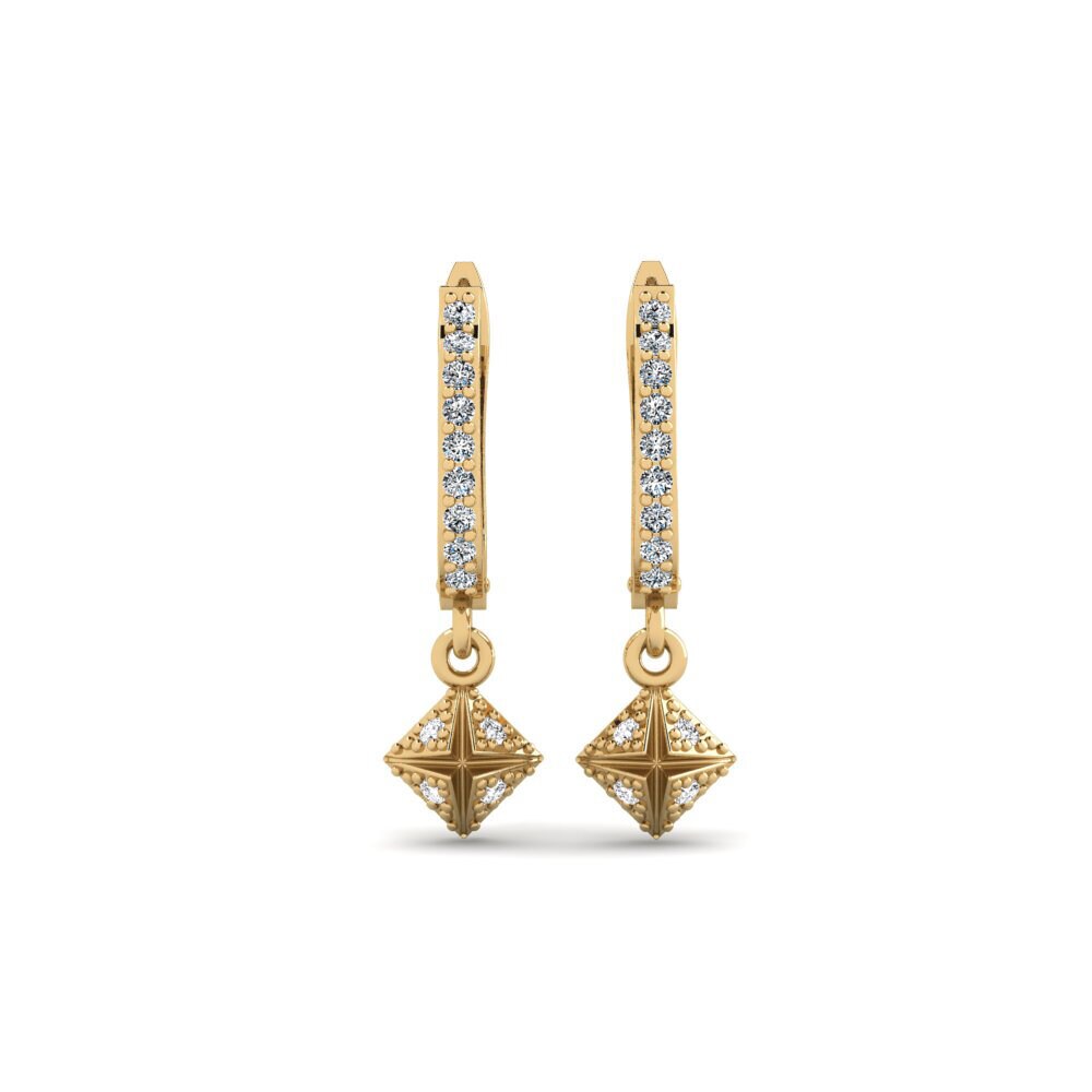 Zirconia Women's Earring Kvadratas