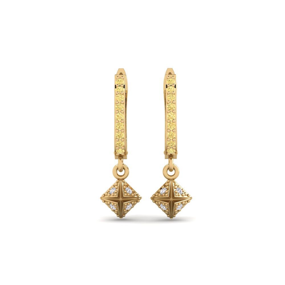 Yellow Diamond Women's Earring Kvadratas