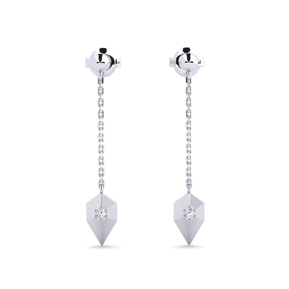 9ct White Gold Women's Earring Luapula