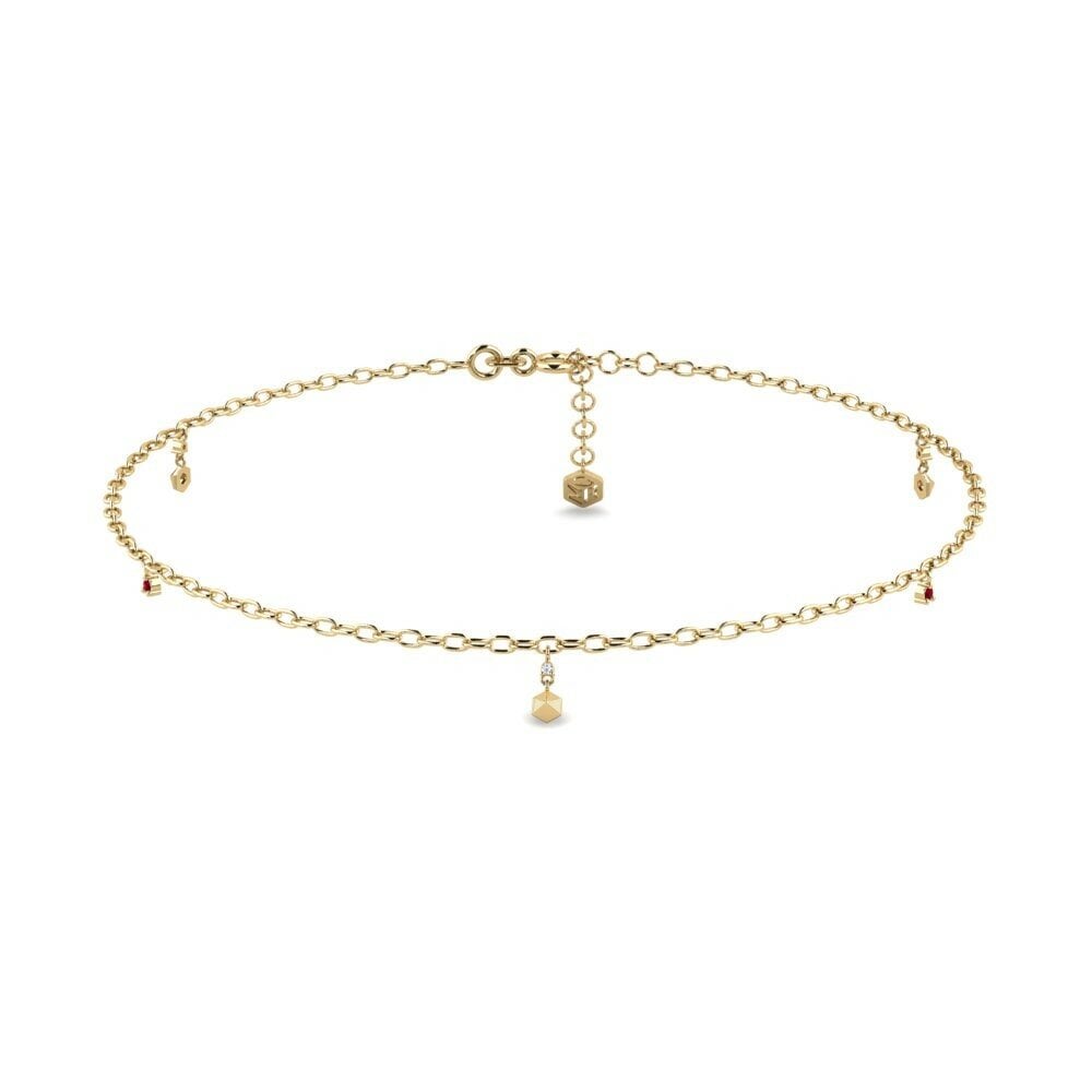ruby-zirconia Gelang kaki wanita Agyaman