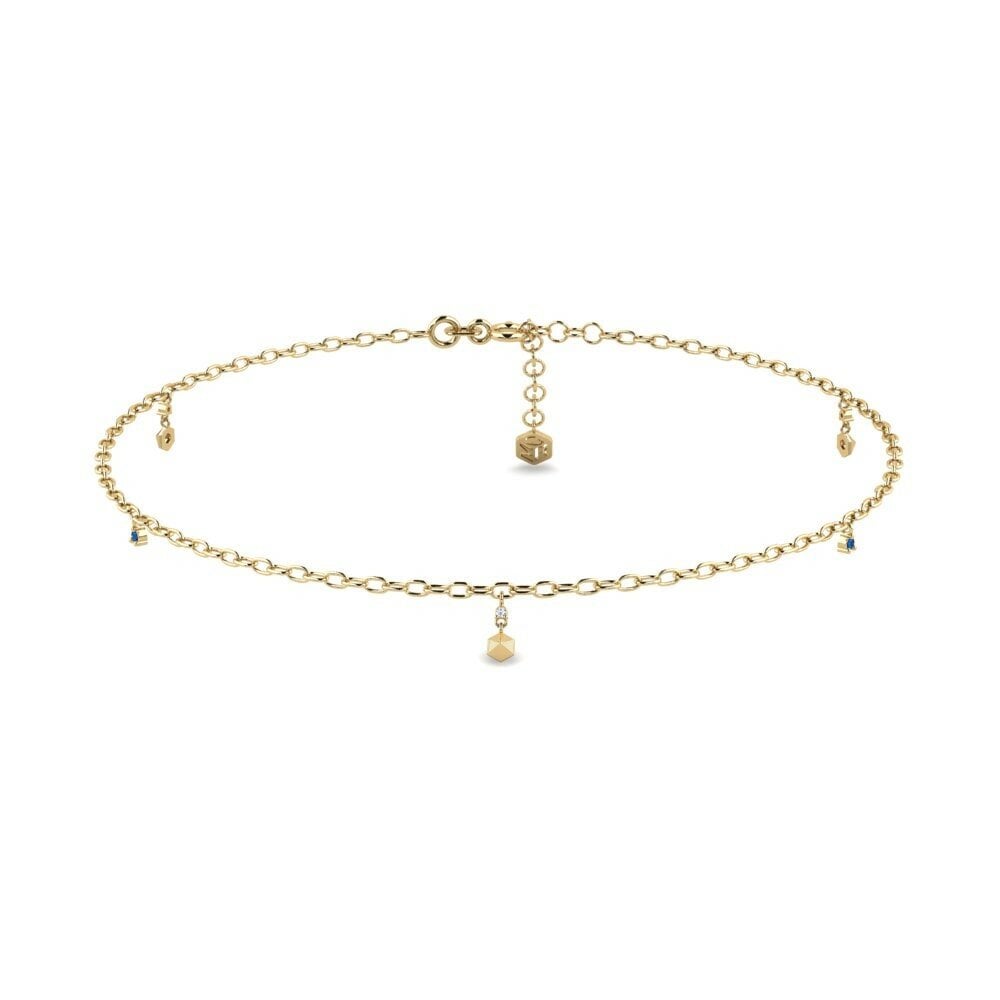 Dark Blue Zirconia Women's Anklet Agyaman