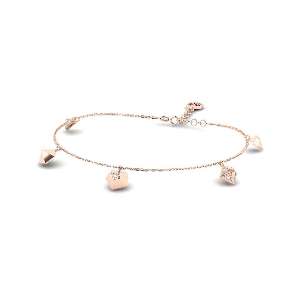 9k Oro Rosa Pulsera de Mujer Aird