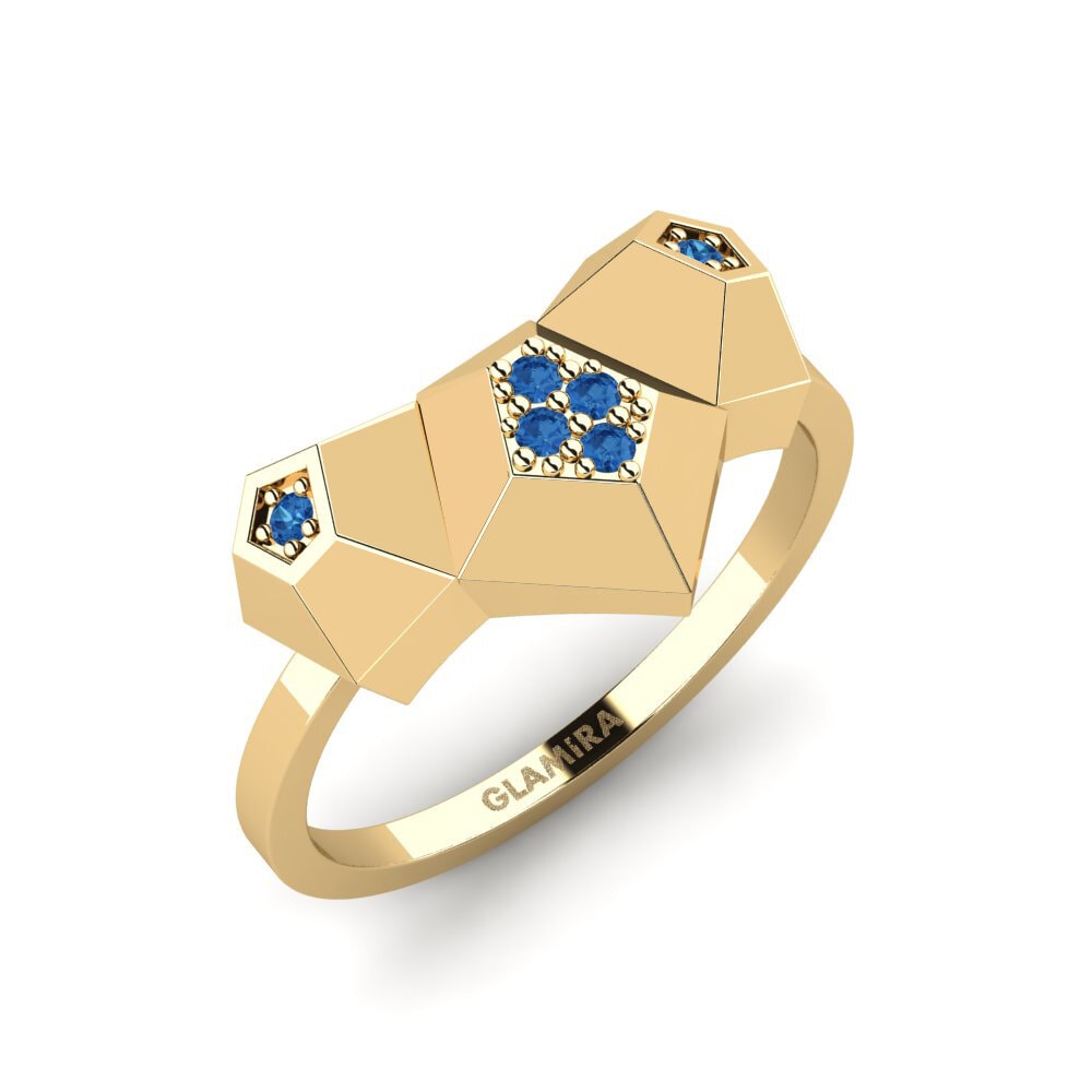 Dark Blue Zirconia Ring Andronda