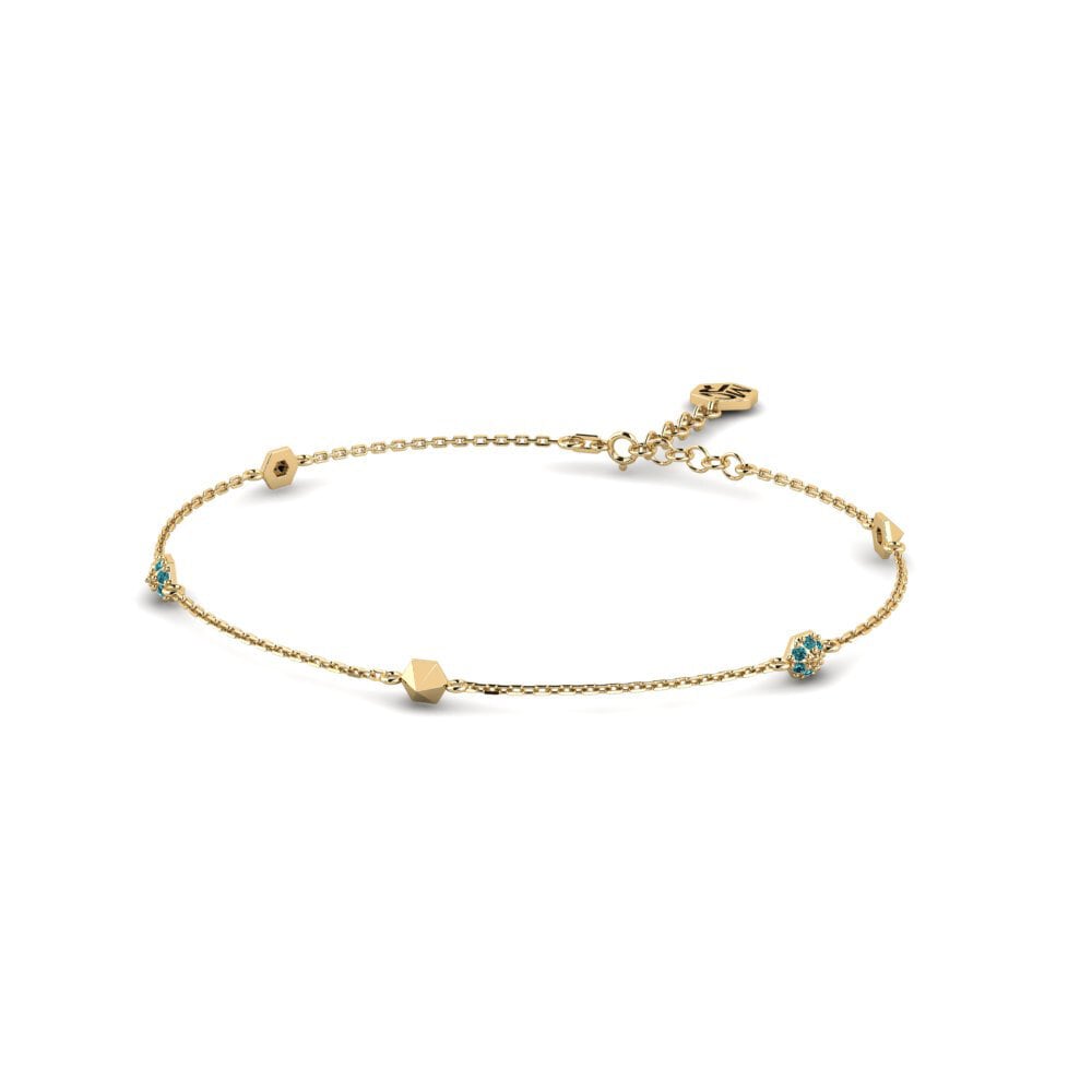 Diamante Blu Bracciale da donna Ansluten