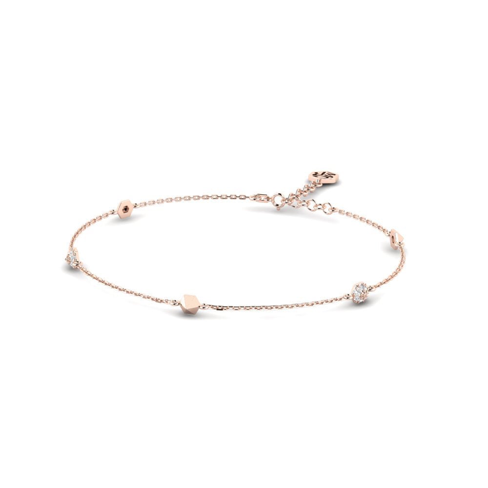 9k Oro Rosa Pulsera de Mujer Ansluten