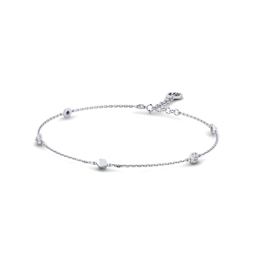 14ct White Gold Women's Bracelet Ansluten