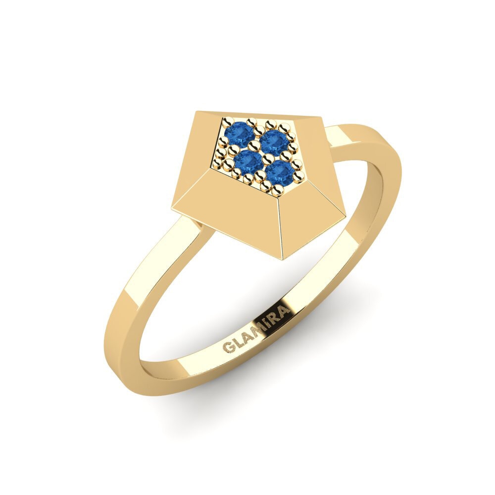Dark Blue Zirconia Ring Asteroidbelt