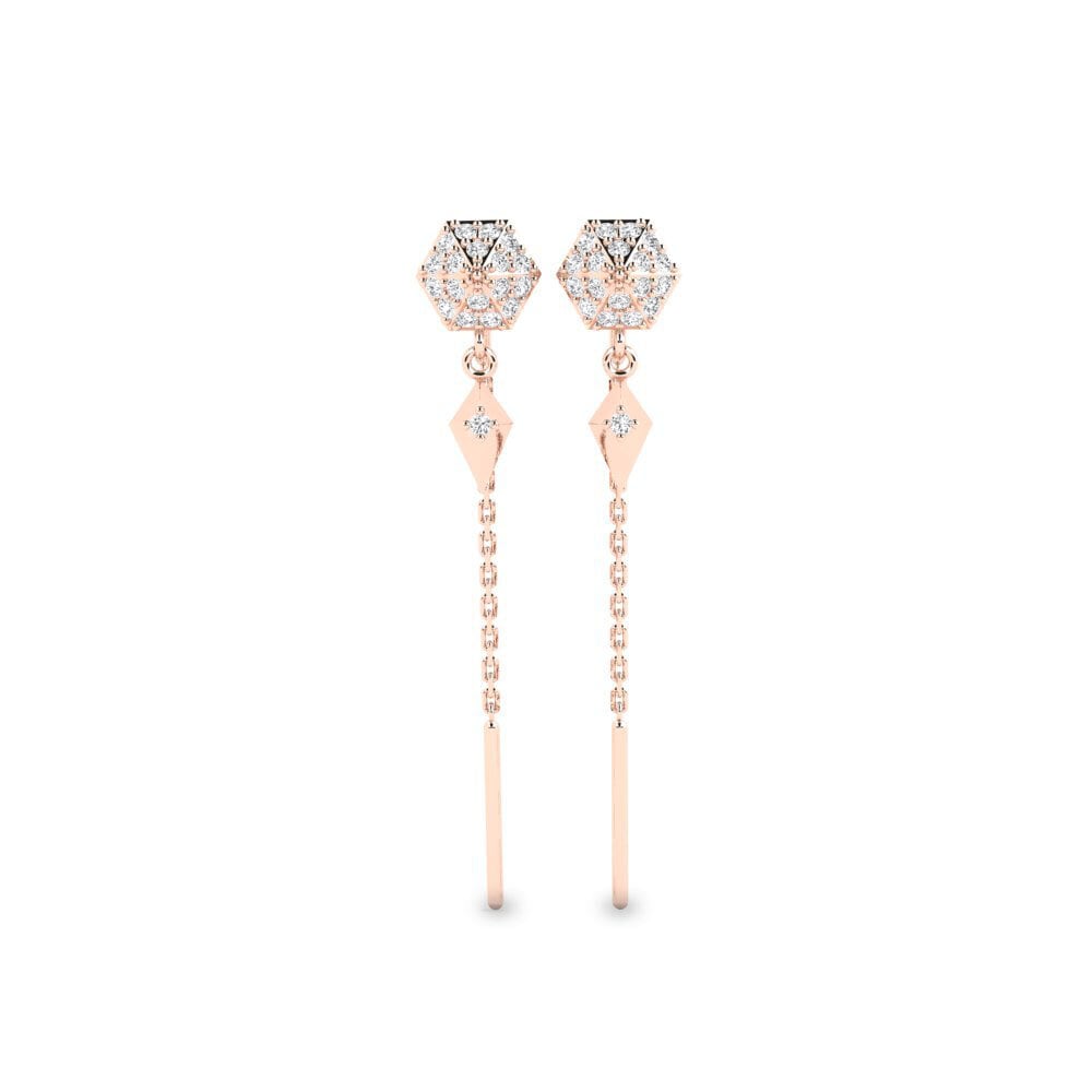 14k Oro Rosa Pendiente de mujer Audeux - B