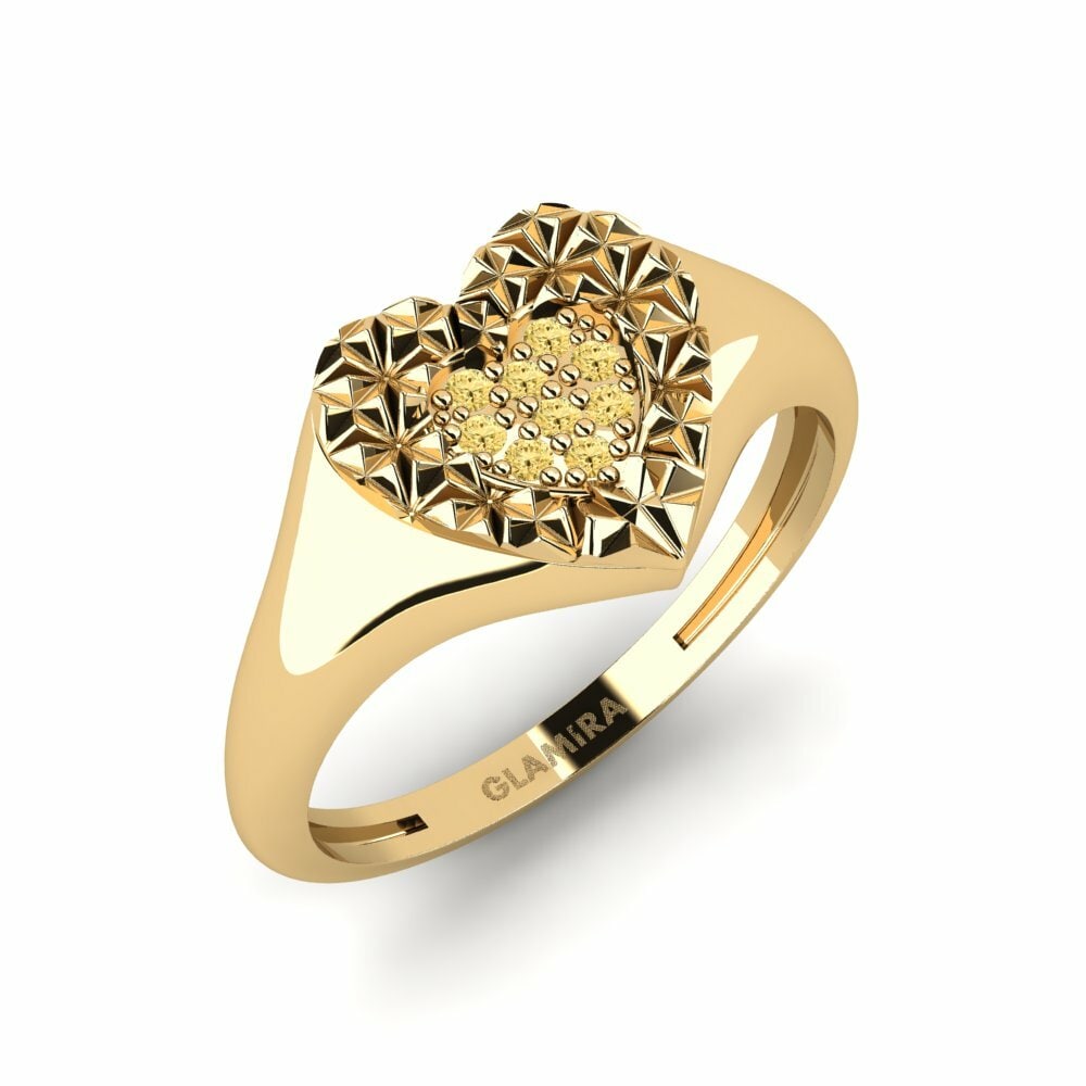 Or Jaune 18k Diamant Jaune Bague Balas