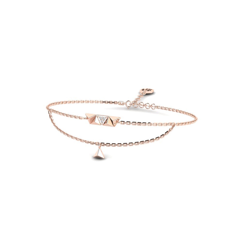 9k Oro Rosa Pulsera de Mujer Bazely