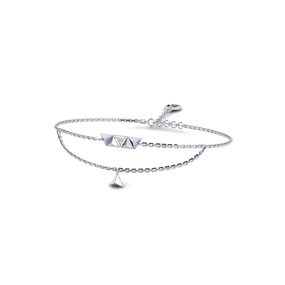 14ct White Gold Women's Bracelet Bazely