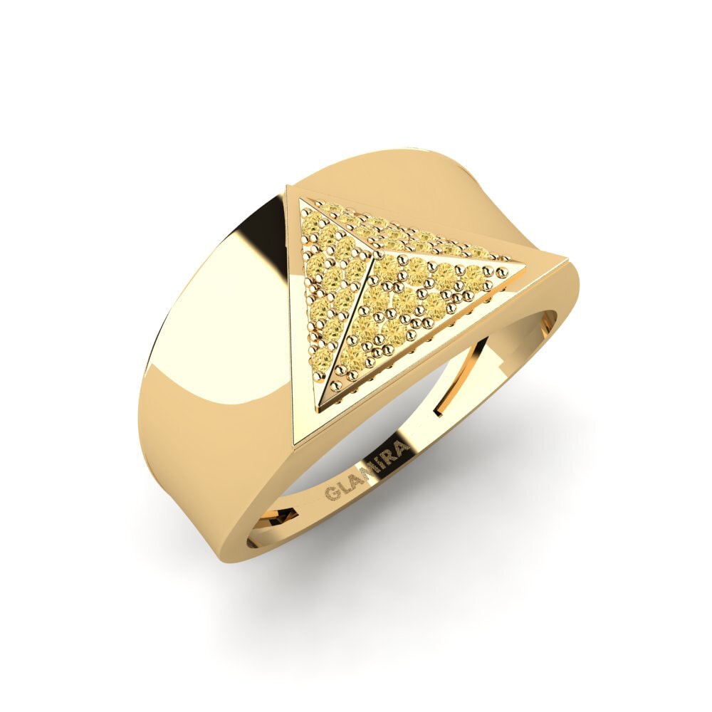 Or Jaune 18k Diamant Jaune Bague Blomfield