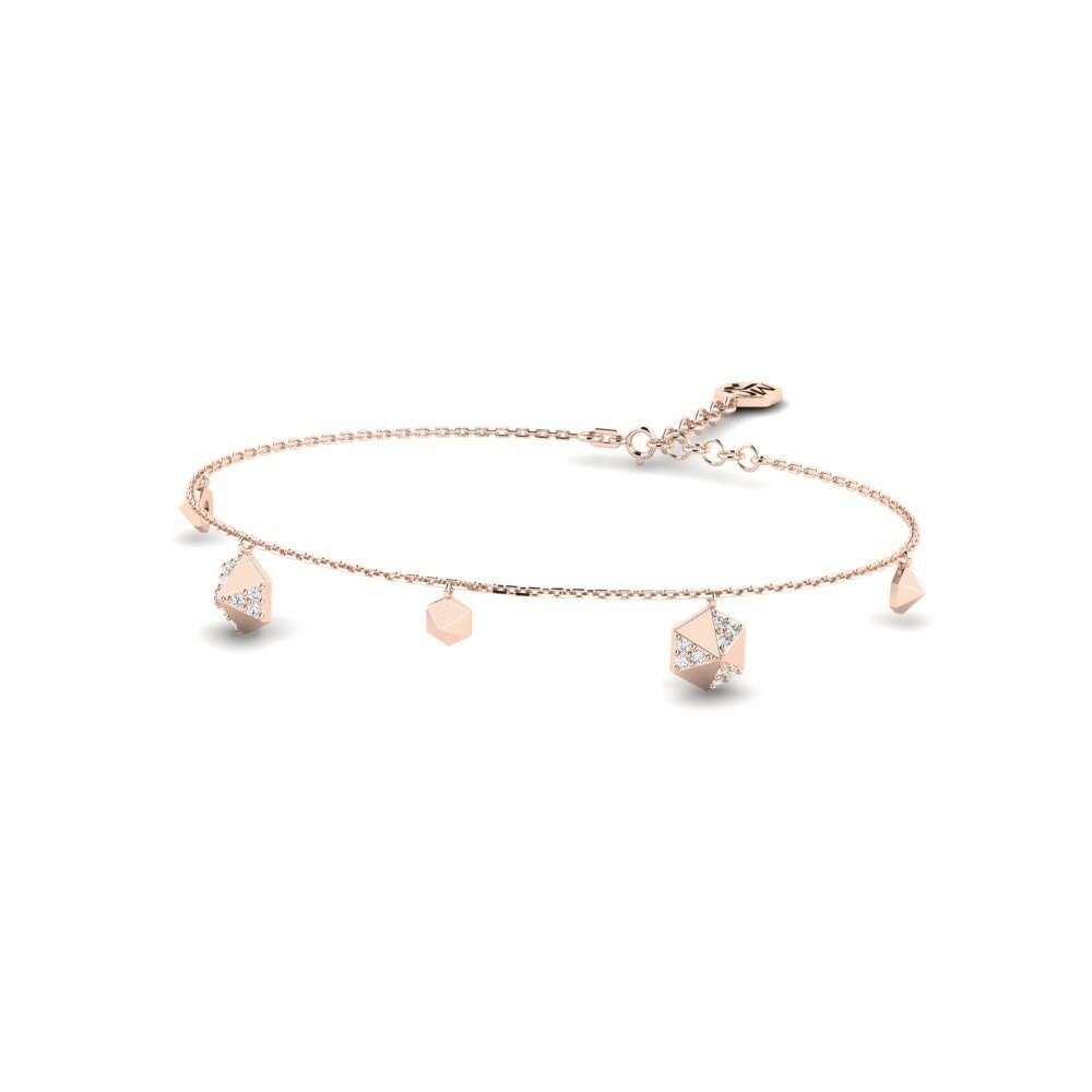 9k Oro Rosa Pulsera de Mujer Brapa