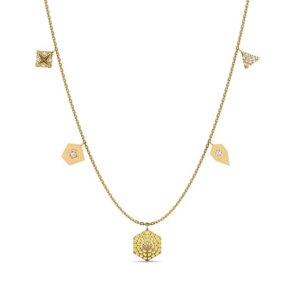Zaffiro Giallo Collana da donna Brenne