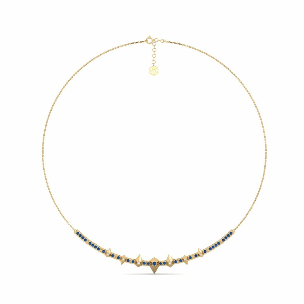 Dark Blue Zirconia Women's Choker Necklace Caledon