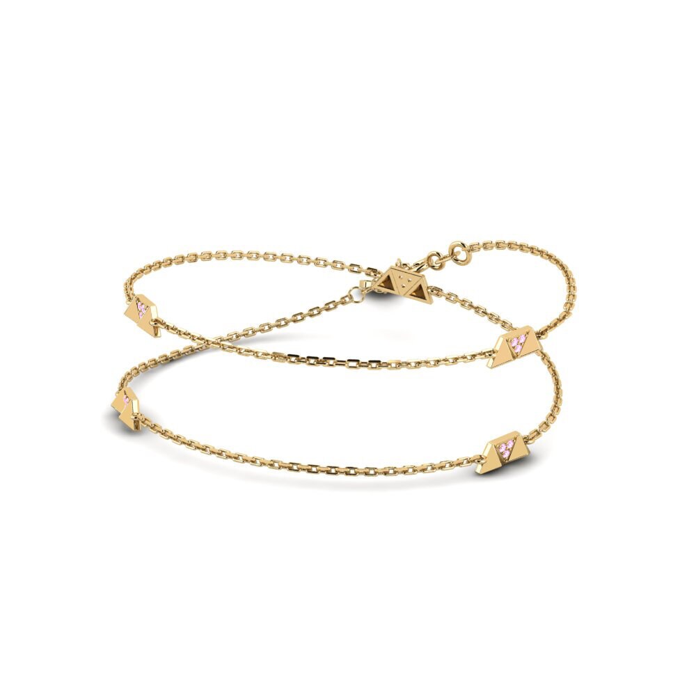Zafiro Rosado Collar de Mujer Carlisle