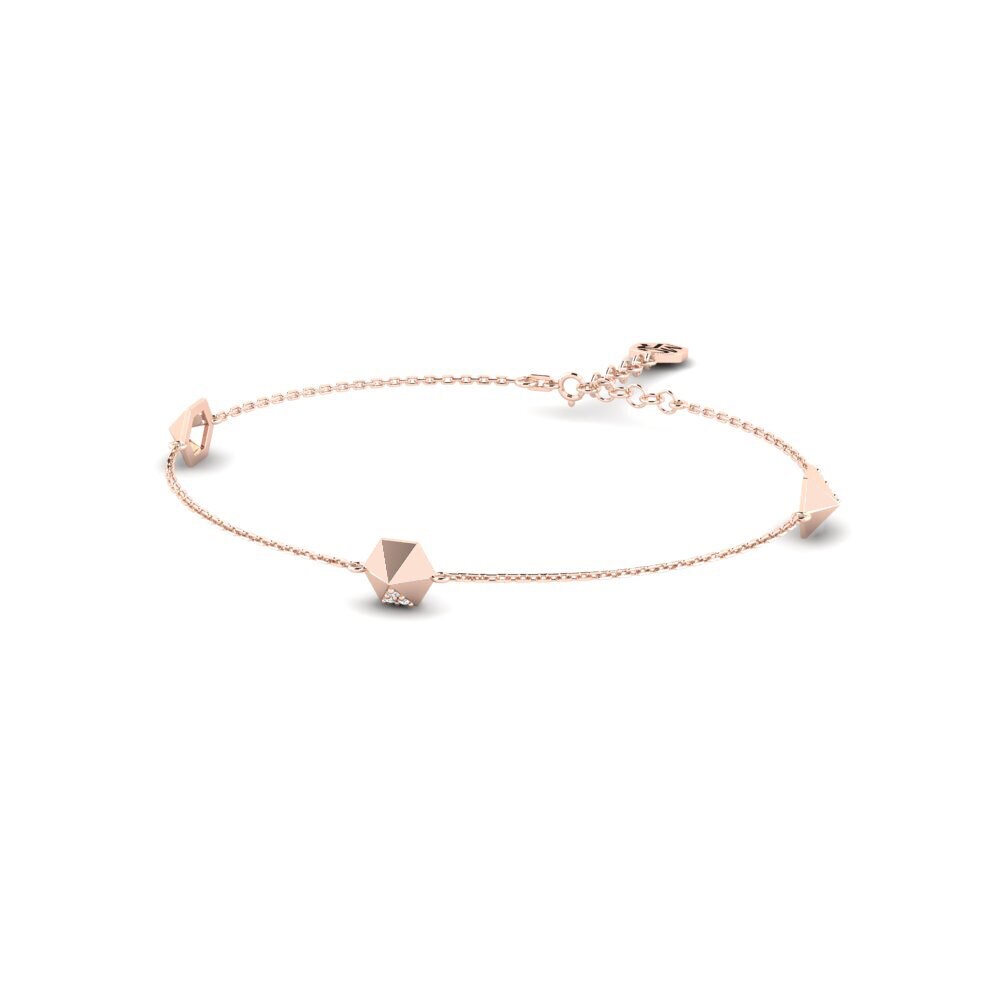 9k Oro Rosa Pulsera de Mujer Ceangailte