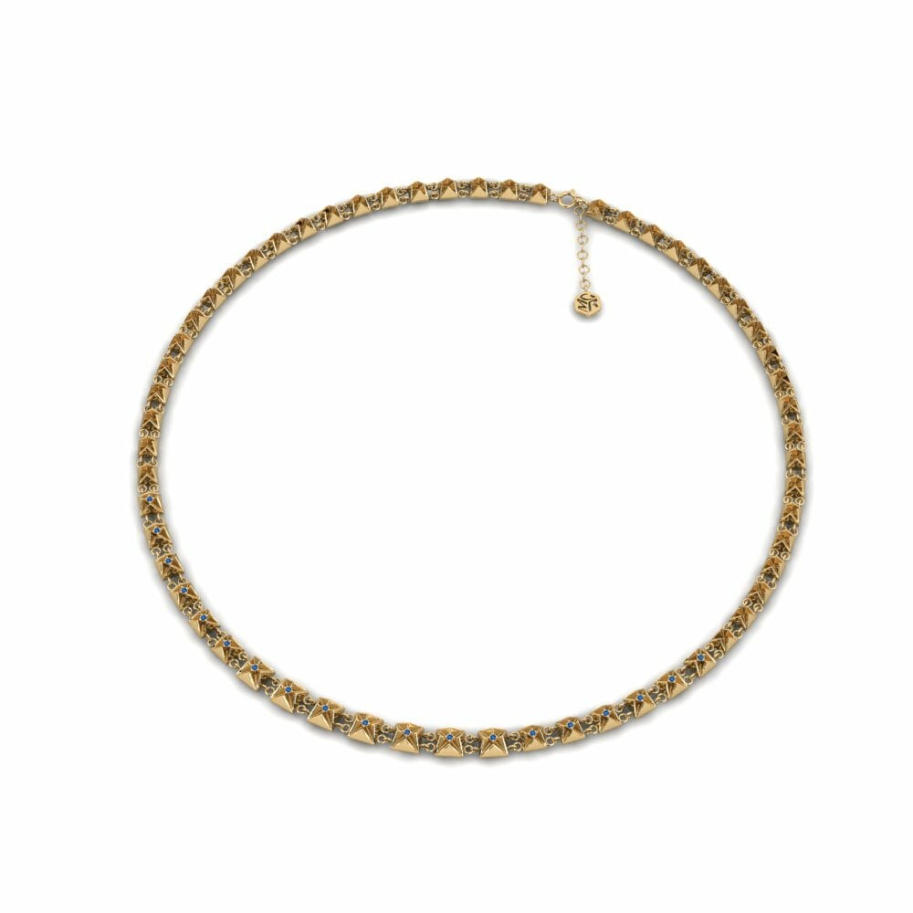 Dark Blue Zirconia Collier Chaukor