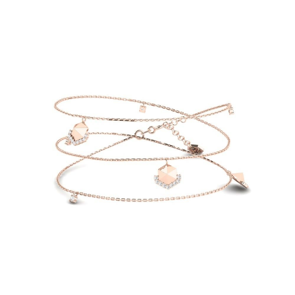 Oro Rosso 585 Collana da donna Enkosi