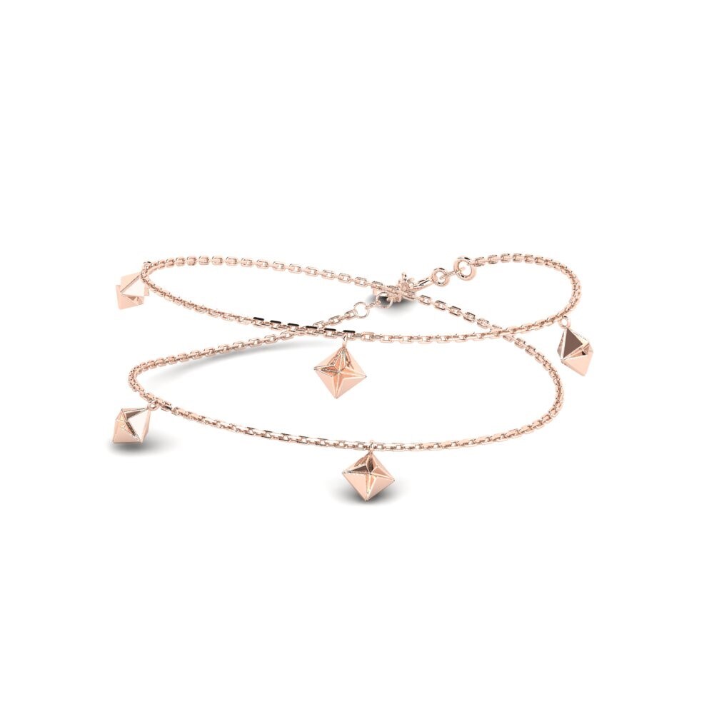 Oro Rosso 585 Collana Esquina