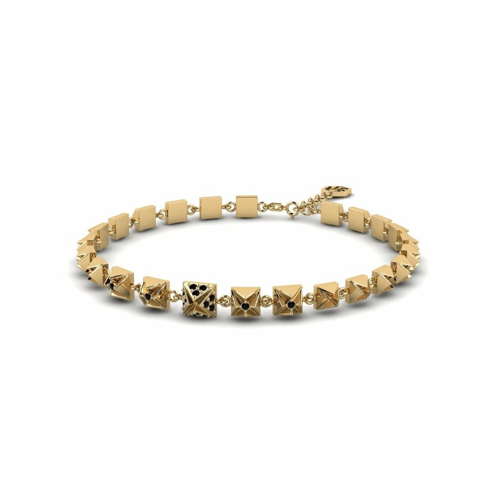 Onyx Noir Bracelet pour femme Firkantet