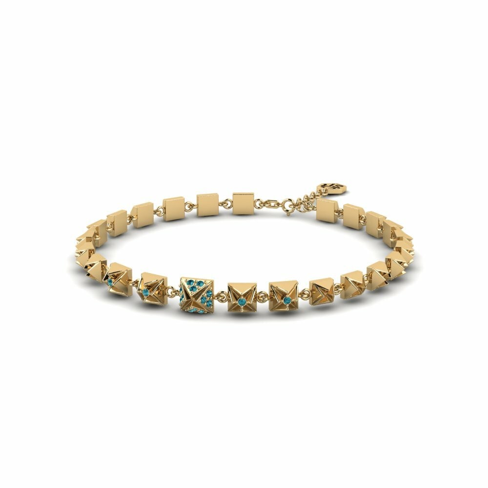 Diamante Blu Bracciale da donna Firkantet