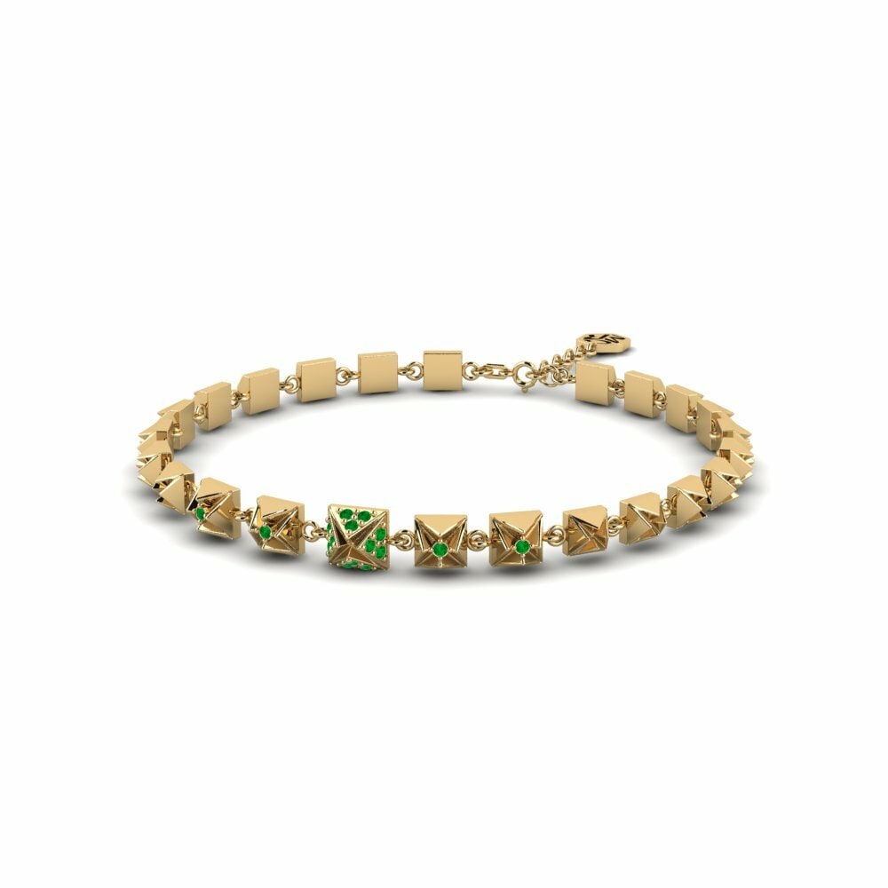Smeraldo Bracciale da donna Firkantet