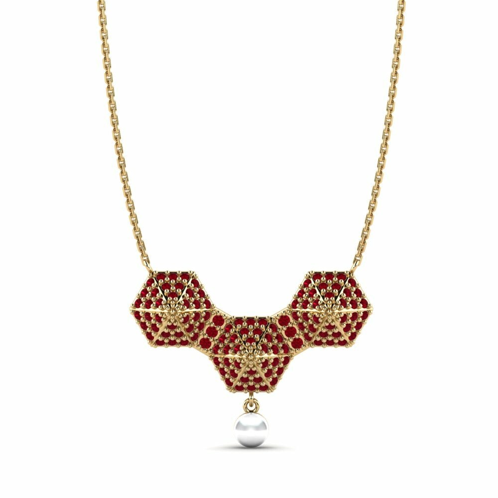 Zircone Rosso Collana da donna Gegenwart