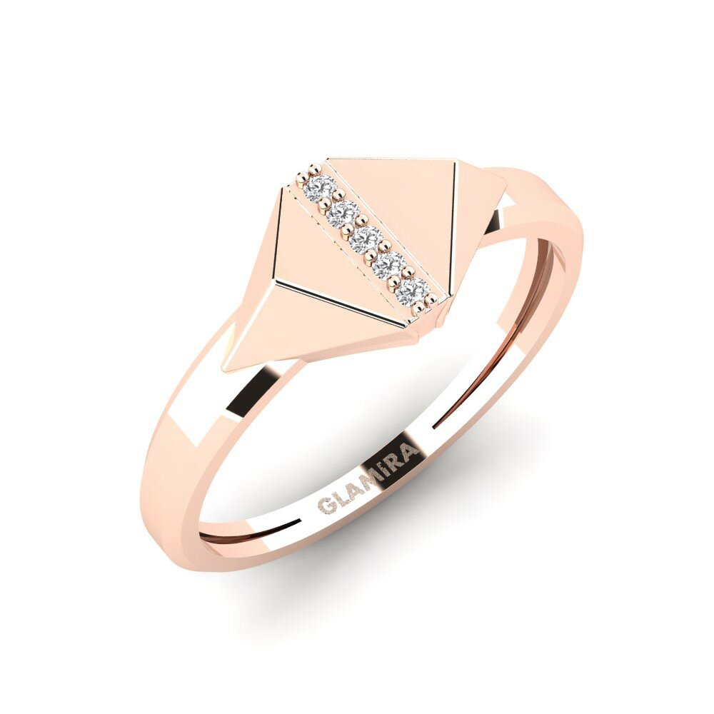 Oro Rosso 585 Anello Hackney