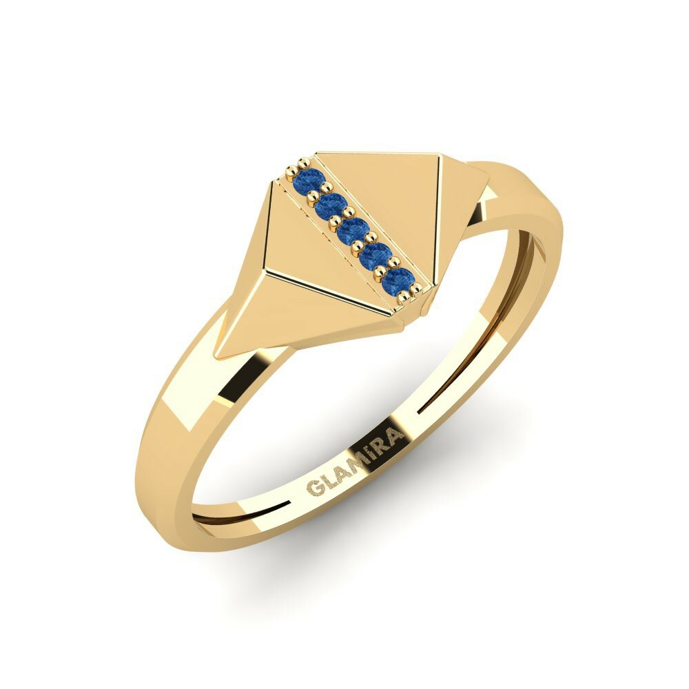 Dark Blue Zirconia Ring Hackney