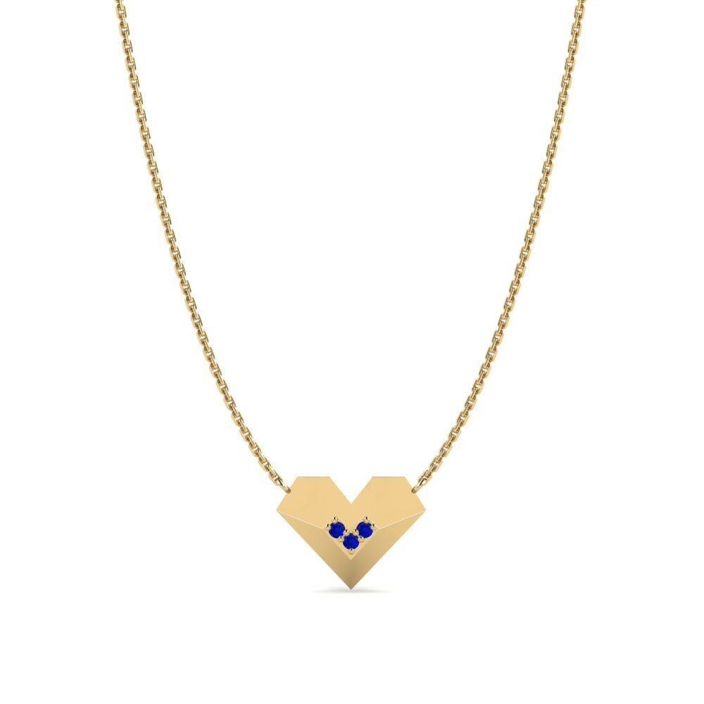 Sapphire Women's Necklace Hemela