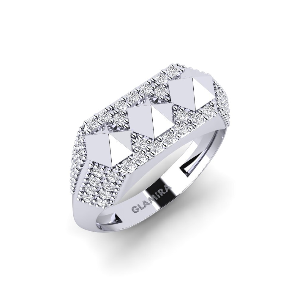 Platine 950 Anneau rose Jiwata