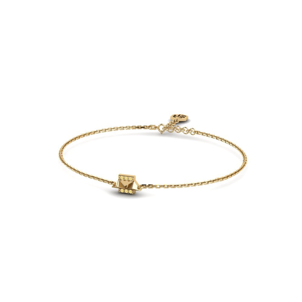 Gele Diamant Dames Armband Keesey