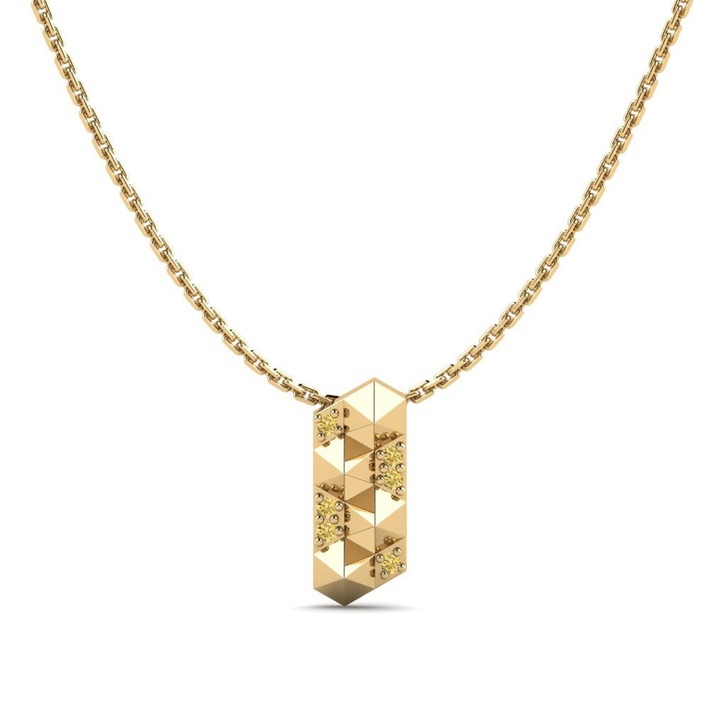 Gele Diamant Dames Hanger Konekte