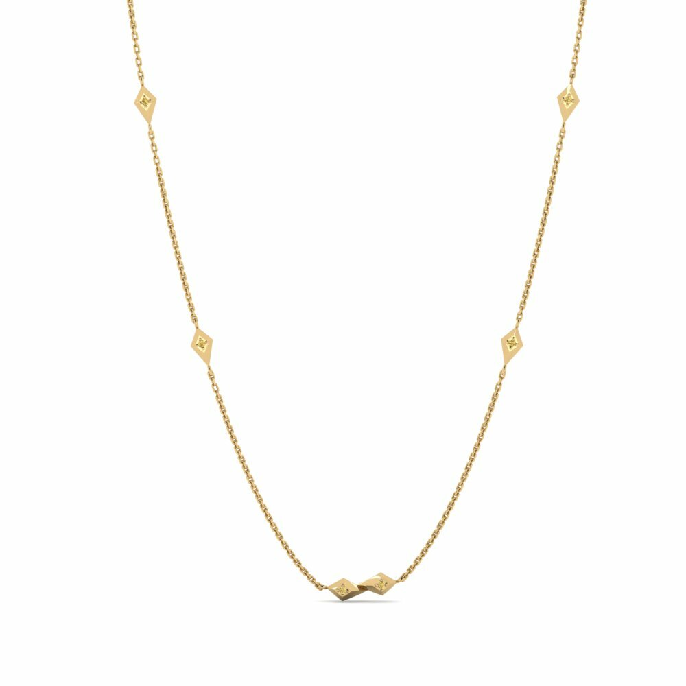 Gele Diamant Dames Ketting Lualaba