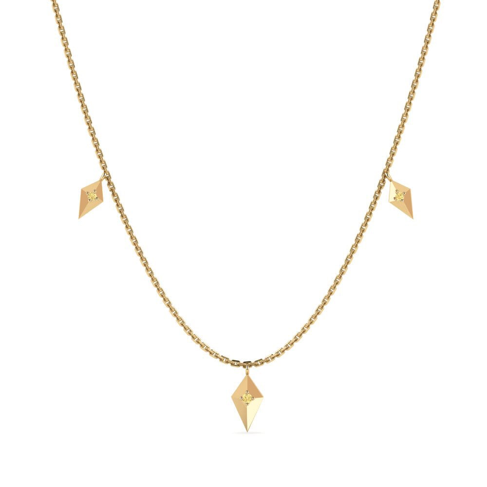 Gele Diamant Dames Ketting Lufira