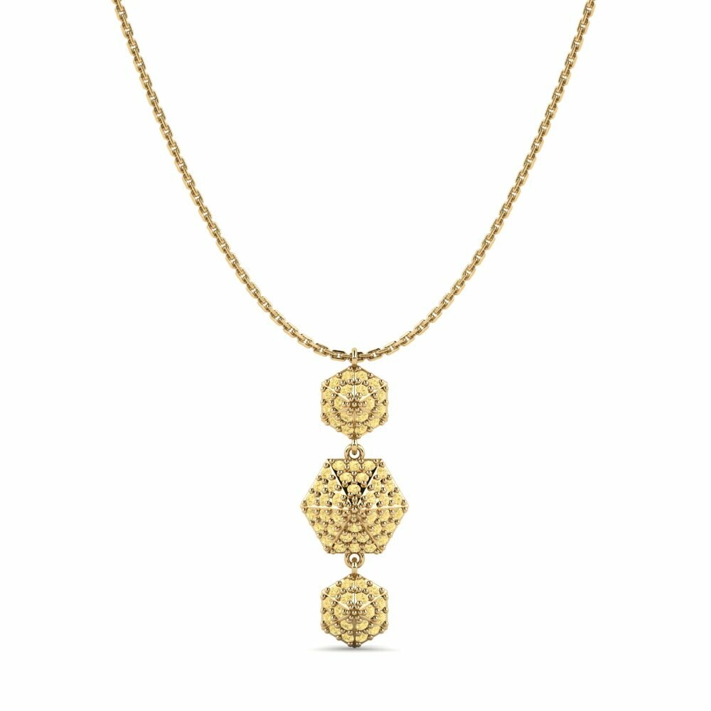 Gele Diamant Dames Hanger Pakaya