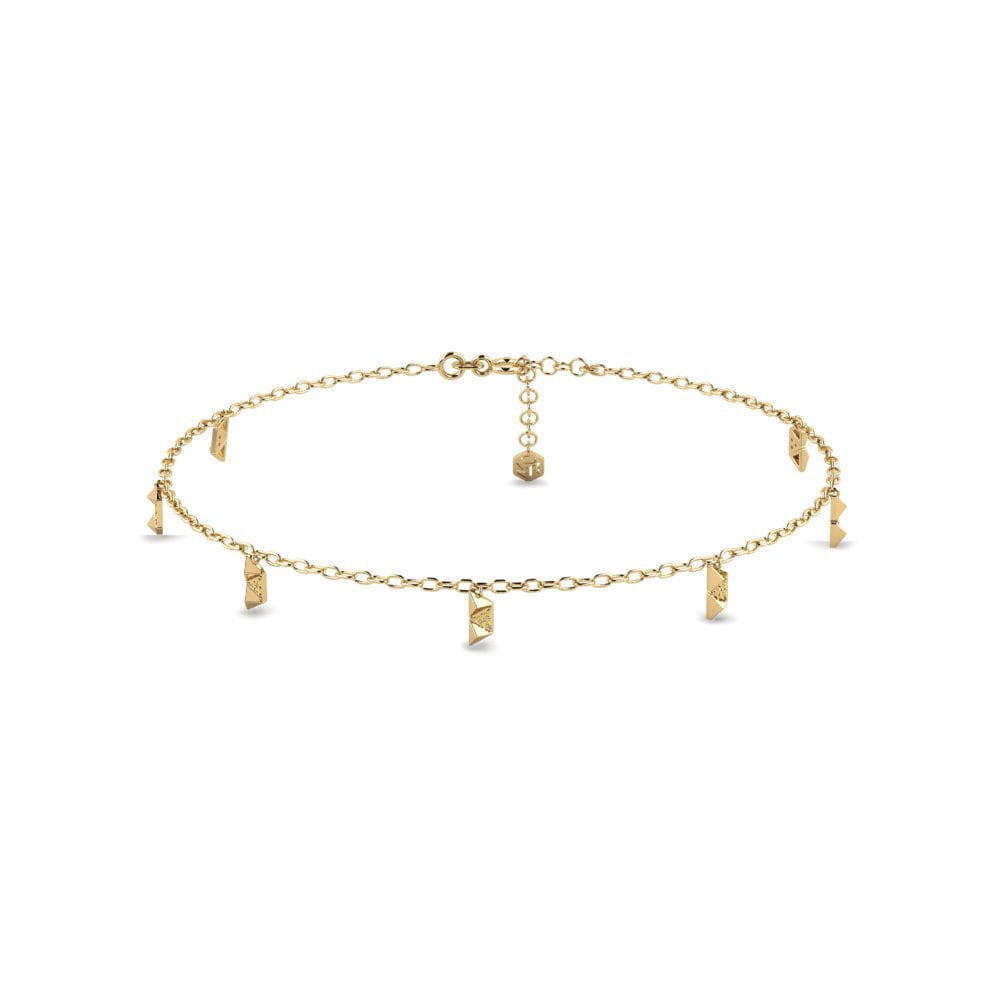 Gele Diamant Dames Enkelbandje Patcham